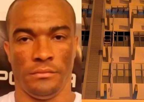 Preso faz corda com lençóis e escapa de hospital