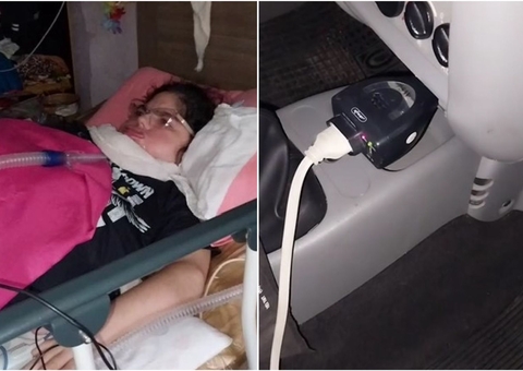 Mãe usa energia do carro para alimentar respirador da filha durante apagão em SP