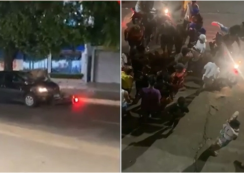 Motorista atropela casal em motocicleta e arrasta vítima em Manacapuru