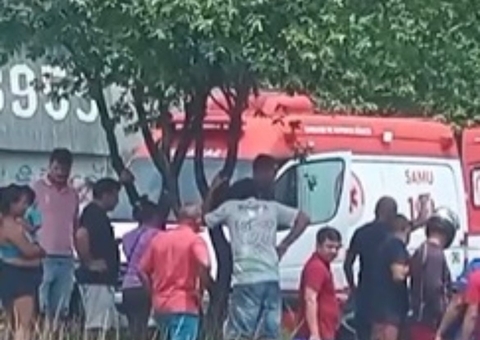 Ao lado da neta, mulher é atropelada por carro durante acidente violento em Manaus