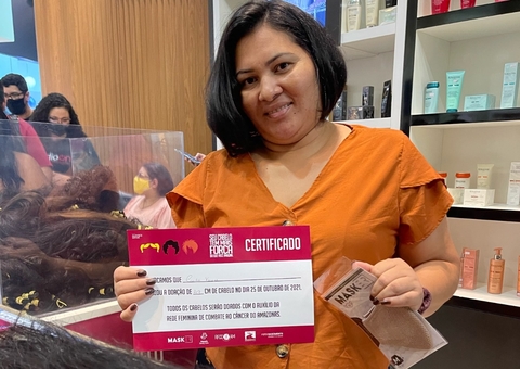 Ação em Manaus oferta corte solidário para quem doar cabelos para mulheres com câncer