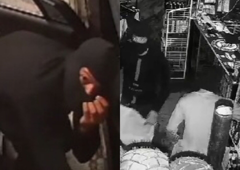 Encapuzados, criminosos furtam loja na Cosme Ferreira e causam prejuízo de R$ 50 mil