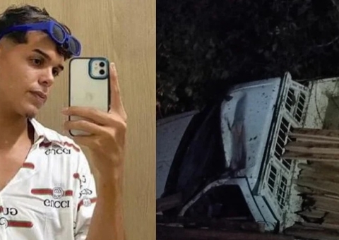 Caminhão carregado com madeiras que saiu do Amazonas tomba e esmaga jovem no Acre