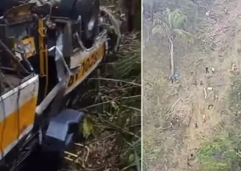 Acidente com ônibus em ribanceira deixa 18 mortos em Alagoas