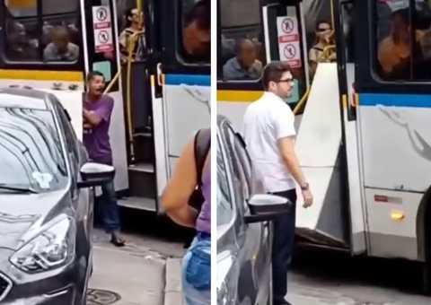 Passageiro tenta embarcar com geladeira em ônibus lotado
