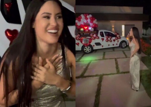 Isabelle Nogueira ganha carro de som dos fãs e festa surpresa no seu aniversário