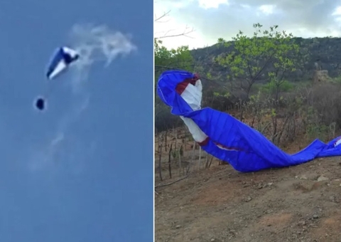 Vídeo: Homem morre após queda de parapente no Sertão da Paraíba 