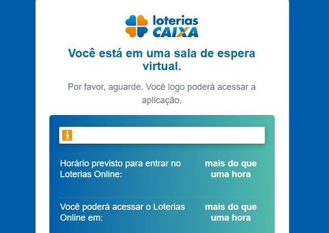 Mega da Virada: Fila virtual no site da Caixa ultrapassa 1 hora de espera