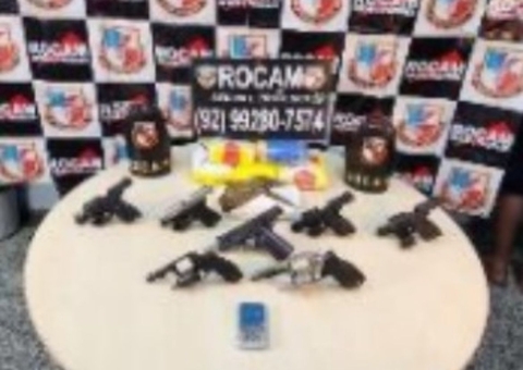 Dupla é presa com armas e drogas no bairro Alvorada