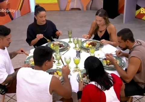 Eva e Renata combinam votos e miram brothers durante almoço; vídeo 