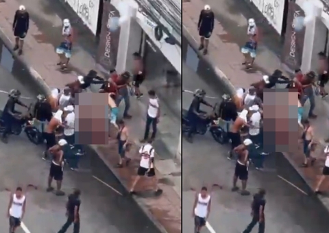 Cenas fortes: Briga generalizada entre torcedores do Santa Cruz e Sport deixam feridos no Recife