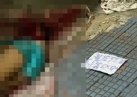 Criminosos matam homem no Centro e deixam recado ameaçador
