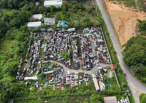 Criminosos invadem parqueamento da PC e roubam mais de 10 motos em Manaus