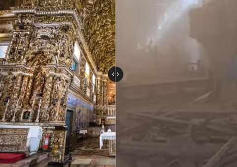 Veja como ficou a 'igreja de ouro' após desabamento na Bahia; turista morreu