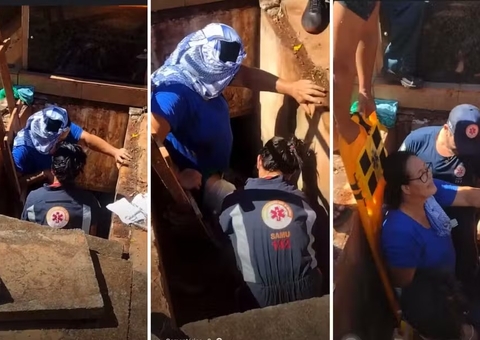 Mulher grita 10 minutos por socorro após cair em túmulo