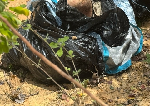 AO VIVO: Corpo enrolado em saco é encontrado na BR-174 