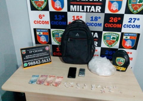 Jovem é preso com drogas na mochila em Manaus