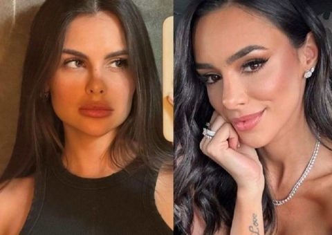 Amanda Kimberly e Bruna Biancardi se encontram em festa de Rafaella Santos