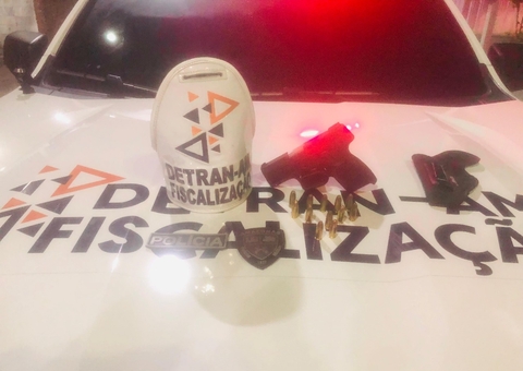 Embriagado, motorista armado ignora abordagem do Detran e acaba preso em Manaus