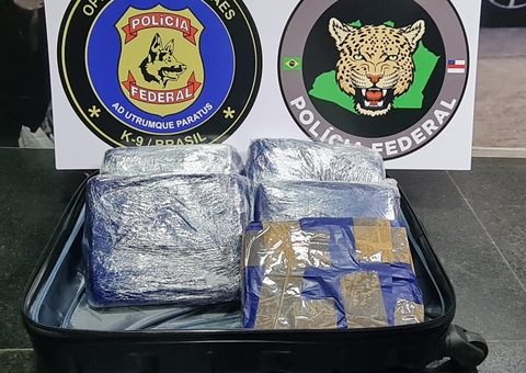 Homem é preso com mais de 5 kg de drogas em mala no aeroporto de Manaus