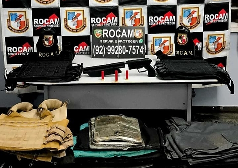 Polícia apreende arma e coletes à prova de balas que abasteceriam facção em Manaus