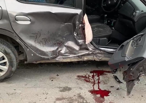 Fuga de foragido termina em grave acidente com família em Manaus