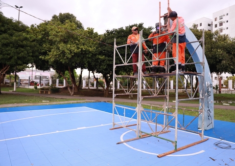 Obras de revitalização no CSU do Parque Dez avançam em Manaus