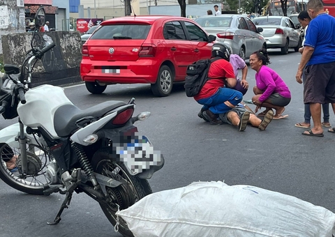Idoso é atropelado por moto ao tentar atravessar a Grande Circular