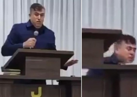Vídeo: Pastor morre enquanto pregava em culto em SC 
