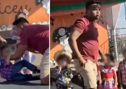 Filho de homem que agrediu criança em festa junina é expulso de escola