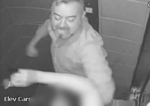 Empresário é flagrado espancando mulher em elevador; vídeo