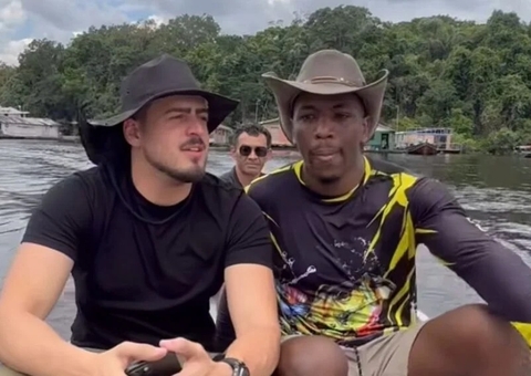 Jon Vlogs causa polêmica ao pular em viveiro de pirarucu em Manaus; vídeo