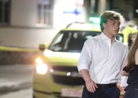 Benício Huck é flagrado com jovem após festa de formatura 