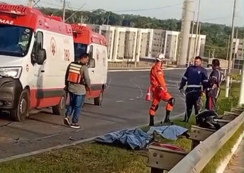 Casal morre em violento acidente de moto na Avenida do Turismo