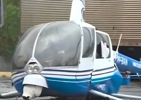 Helicóptero da Band sofre pane e faz pouso de emergência em rodovia