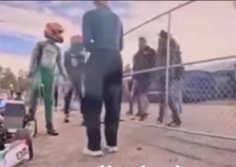 Veja o momento da agressão que levou o piloto amazonense Antonio Pizzonia à prisão