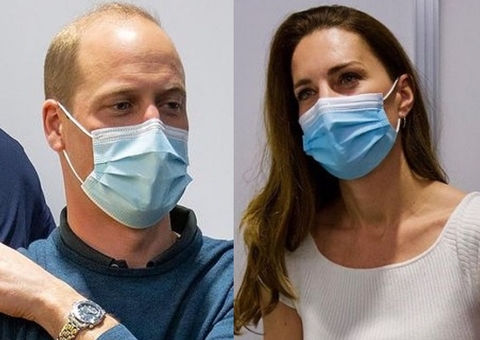 Boa forma de Kate Middleton e príncipe William rouba a cena em vacinação