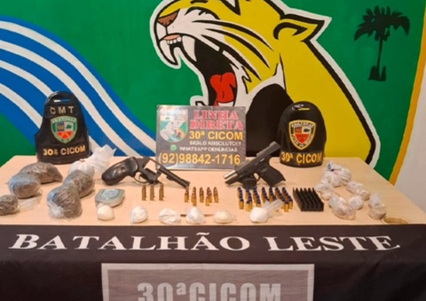 Homem é preso com armas e drogas na saída de condomínio no Lago Azul