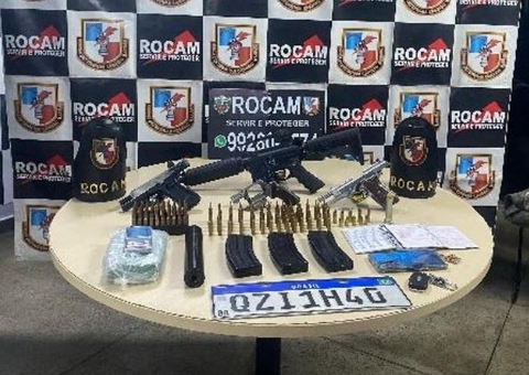 Grupo é preso com fuzil e arsenal do crime no Parque 10 
