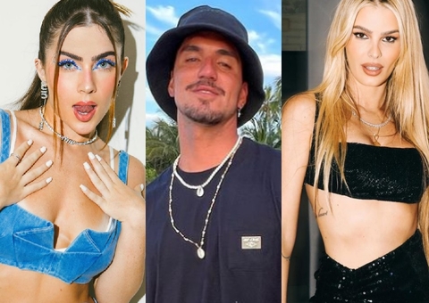 Jade Picon cumprimenta Yasmin Brunet e beija Medina em camarote  