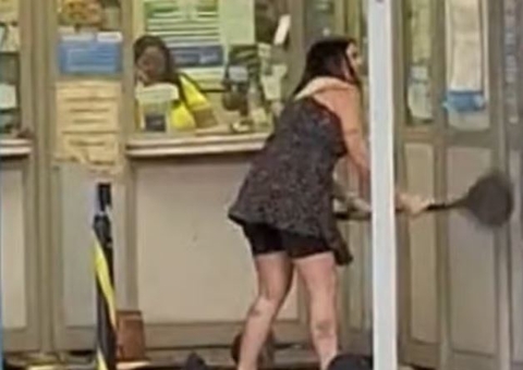 Ex-funcionária de lotérica destrói estabelecimento ao receber R$ 13 de rescisão