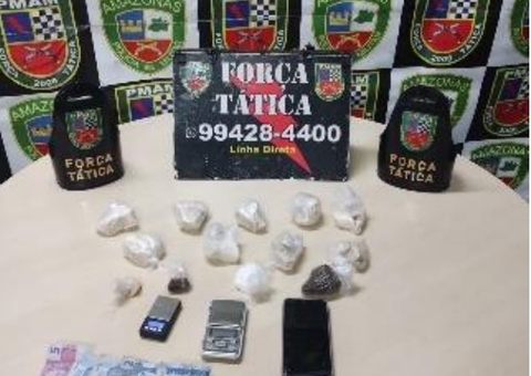 Foragido é preso com bolsa recheada de drogas em Manaus 