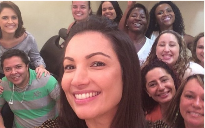 Patrícia Poeta ganha festa de aniversário surpresa na Globo