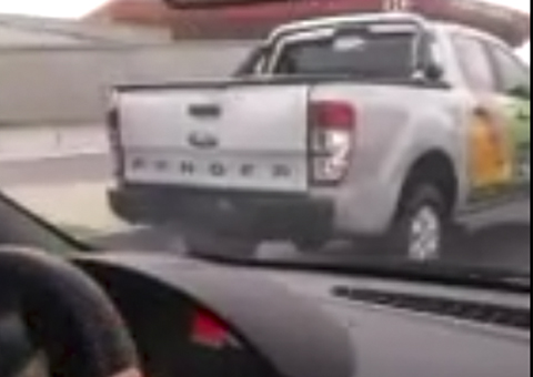 Cinegrafista flagra Ranger em Manaus com placa aparentemente pintada