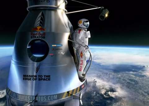 GoPro divulga imagens do salto da estratosfera