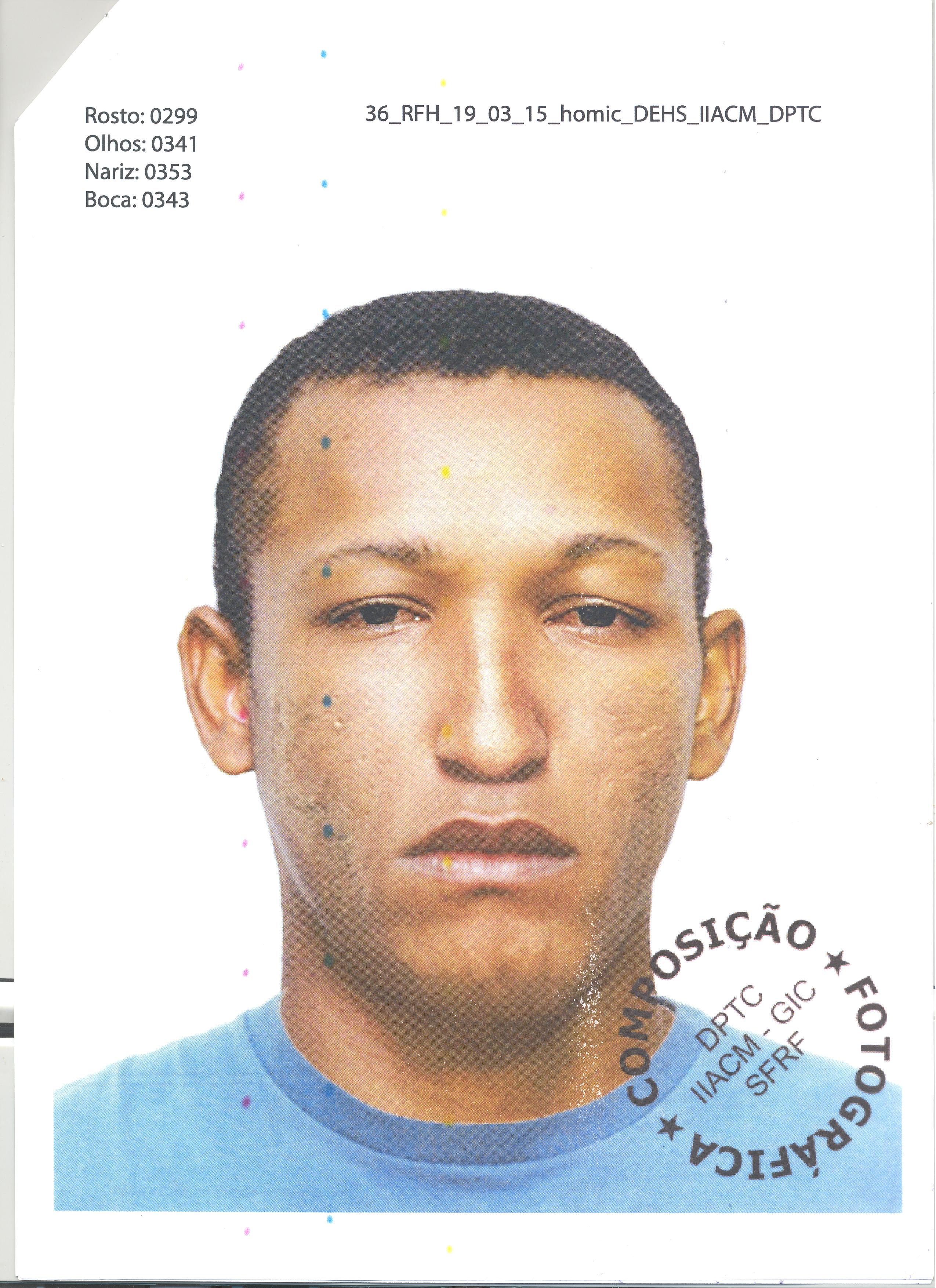 Polícia divulga retrato falado de homem investigado por homicídio do parceiro