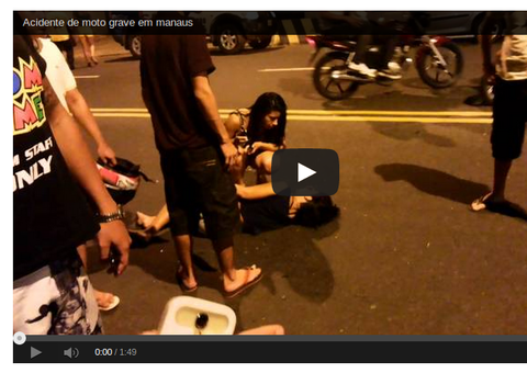 Vídeo mostra o atendimento de homem com perna fraturada em acidente