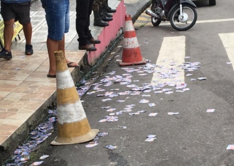 Cinco são presos por jogar 'santinhos' em ruas de Manaus