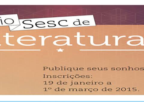 Aberta inscrição para prêmio de literatura do Sesc