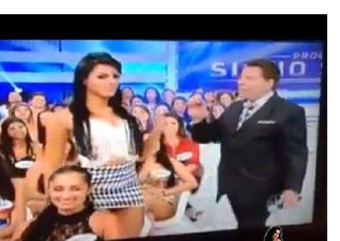 Silvio Santos e a mais bonita do auditório